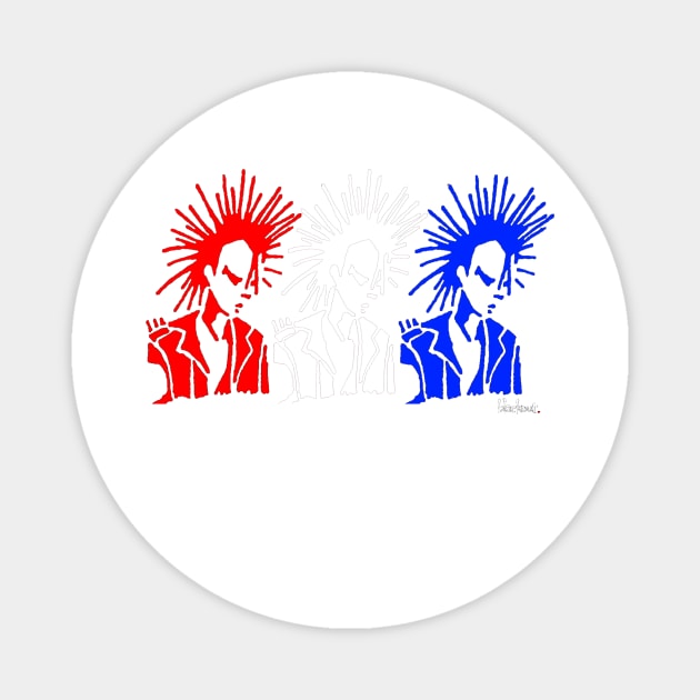 Punk Patriots Red White Blue by Blackout Design Magnet by Blackout Design